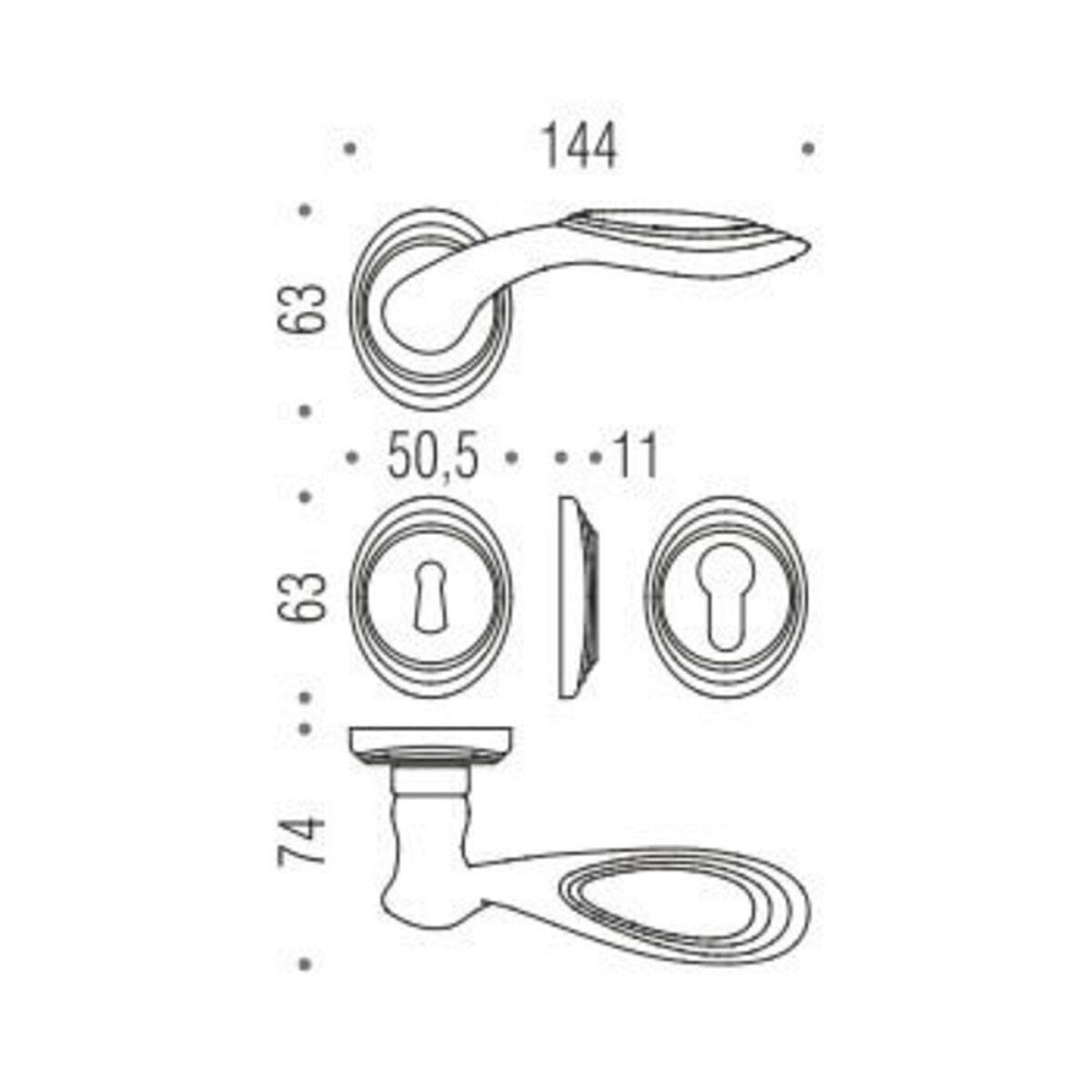Ручка Colombo Cameo DB41 хром R ф/с Киев - изображение 3