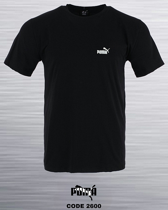 Мужская однотонная трикотажная футболка Puma 50 Киев - изображение 1