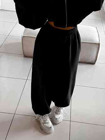 Жіночий теплий затишний костюм: кофта та штани двосторонній фліс Чорний, 42/44 Одеса