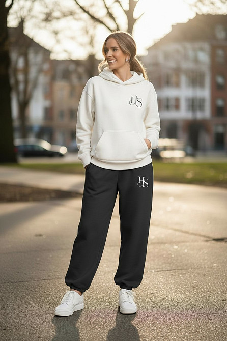 Теплый женский костюм тринитка на флисе Черный L-XL Харьков - изображение 1