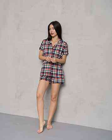 Жіноча піжама комплект сорочка + шортики — Карта Nicoletta 60199 M Київ