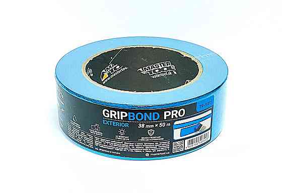 MASTERTOOL Стрічка малярна для фасадних робіт MASTERTOOL GripBond Pro Exterior 38 мм×50 м синя Коломия