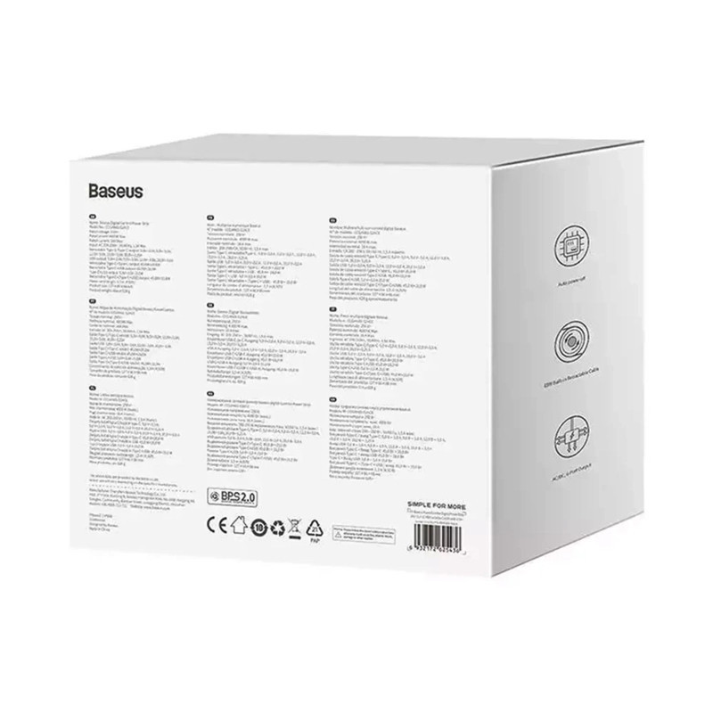 Зарядное устройство Baseus PowerCombo 65W с выдвижным кабелем Киев - изображение 3