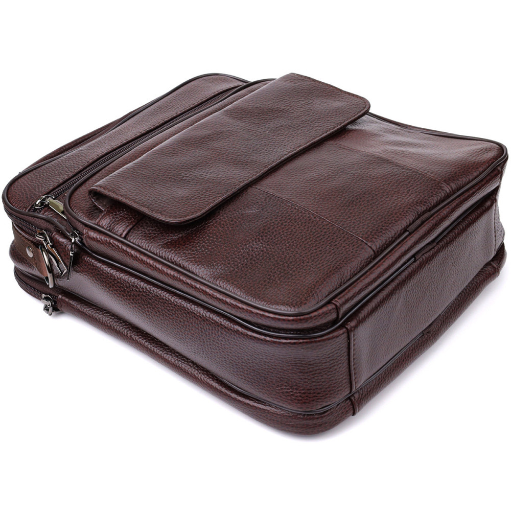 Мужская сумка с ручкой для переноса в руке из натуральной кожи Vintage 23024 Коричневый Киев - изображение 5