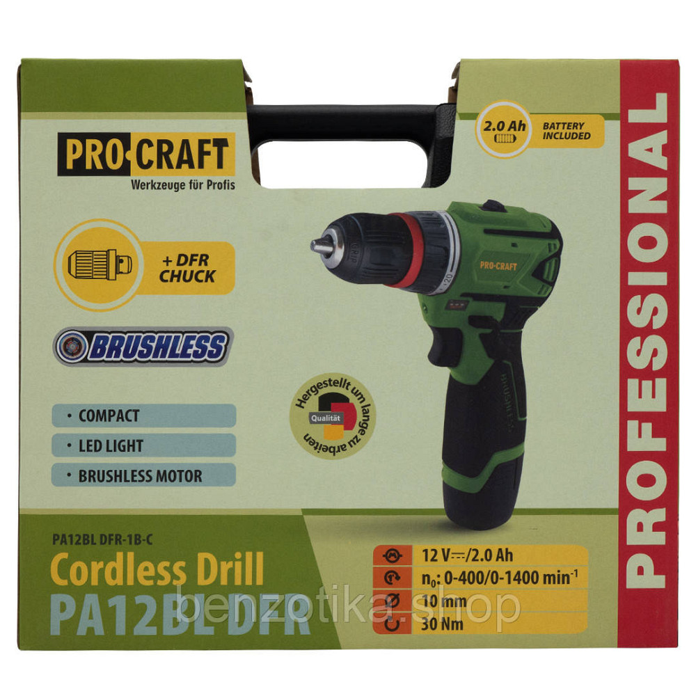 Шуруповерт Procraft PA12BL DFR (з 1 акб і зп) Киев - изображение 10
