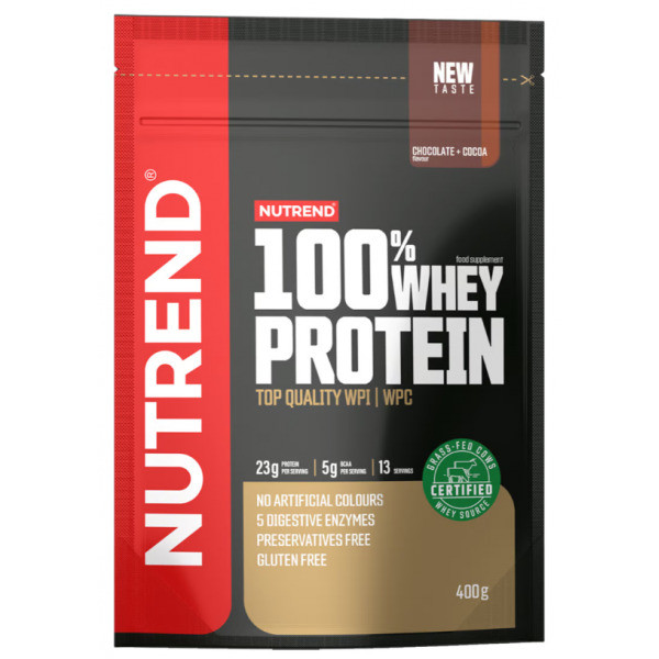 Протеїн Nutrend 100% Whey Protein 400 g (Chocolate+cocoa) Луцьк - фото 1