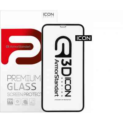 Скло захисне Armorstandart Icon 3D Apple iPhone 12 Mini Black (ARM57193) Вінниця