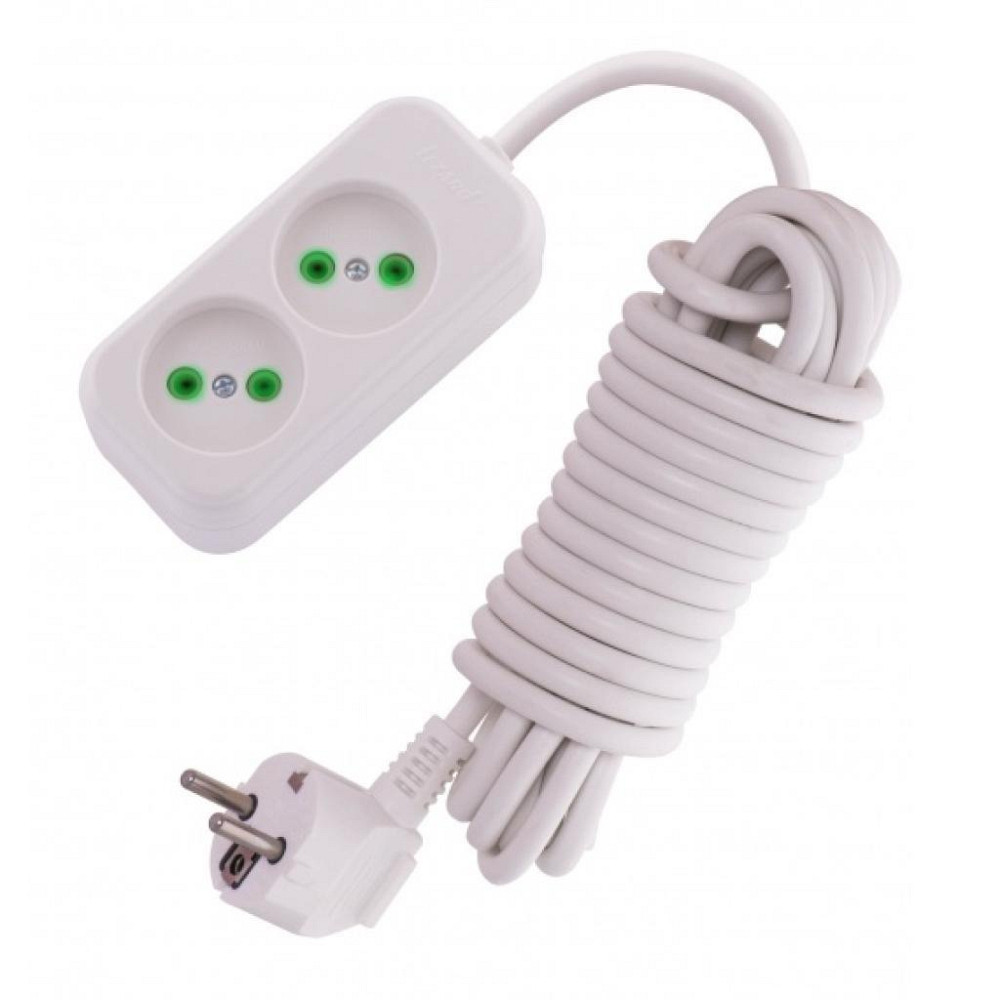 Подовжувач LETITIA без заземлення 2 входи 2 метри Lezard Харків - фото 1