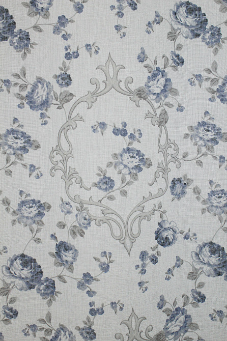 Тюль VR-Textil 416т Flora Батист Білий з сіро-блакитним 500х270 см (42-0828) Київ - фото 6