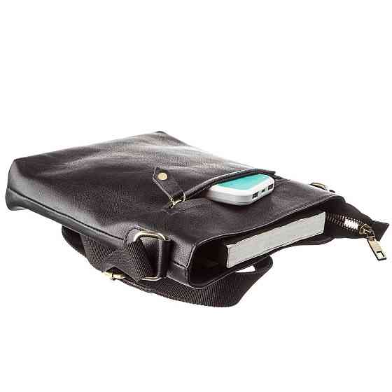 Мужская кожаная сумка без клапана SHVIGEL 19119 Черная Киев