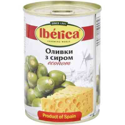 Овощная консервация Iberica Оливки фаршированные сыром 280 г (8435761500056) Винница