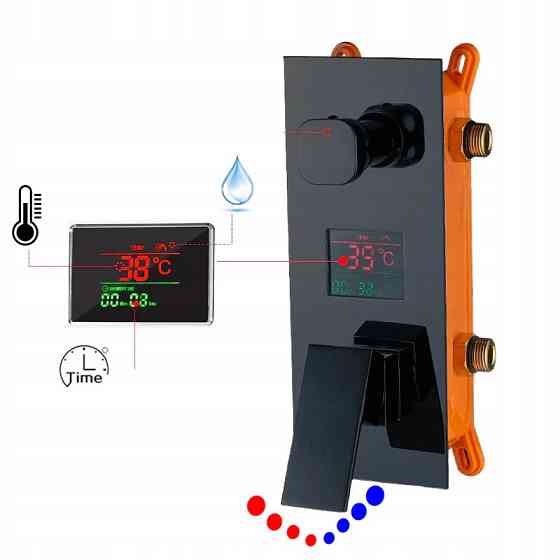 Чорний душовий набір CHDE-BLACK 40 LCD Київ