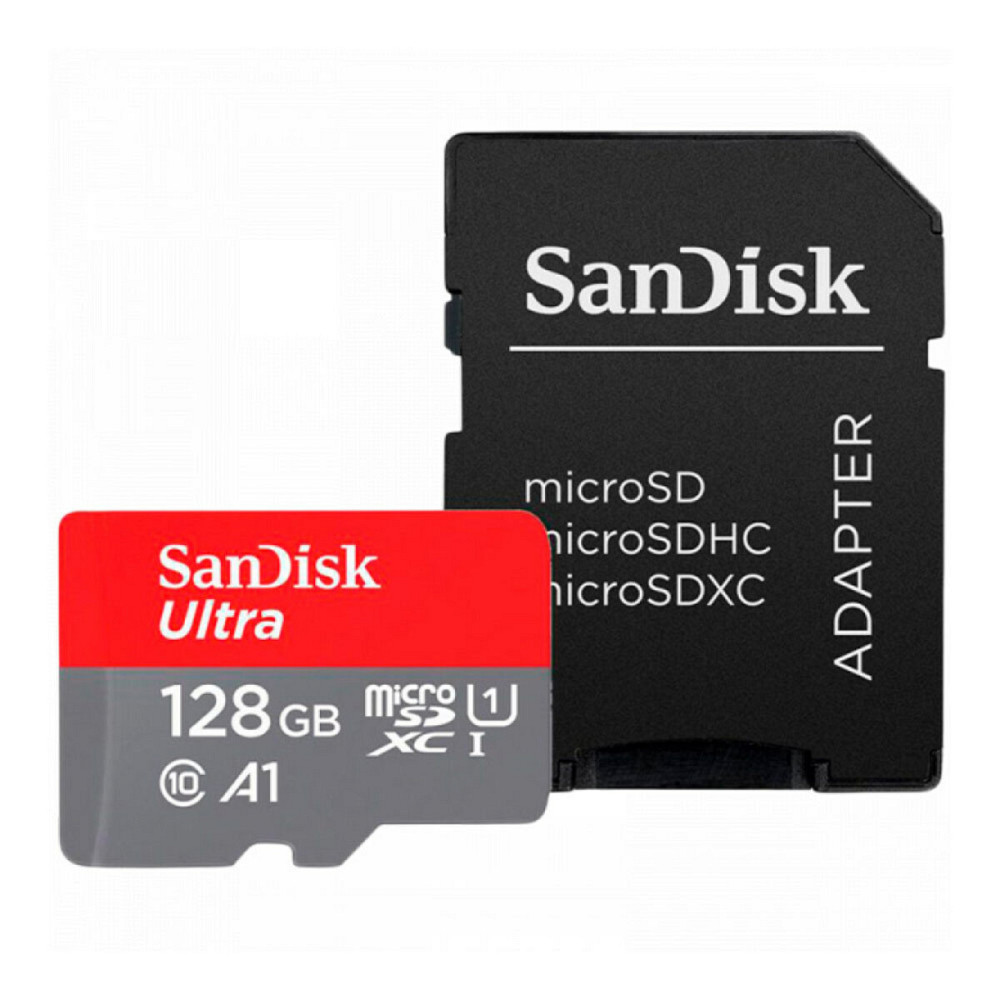 microSDXC (UHS-1) SanDisk Ultra 128Gb class 10 A1 (140Mb/s) (adapter SD) Киев - изображение 1