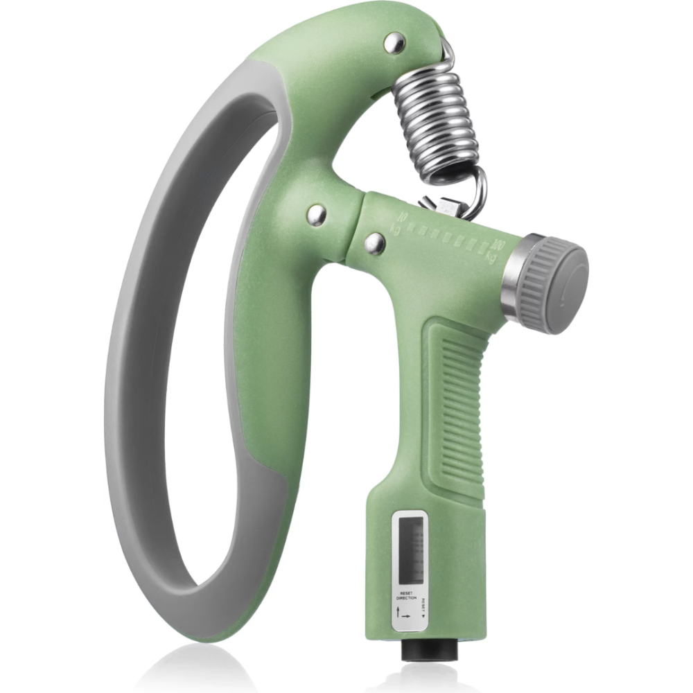 Еспандер регульований Gymtek 10-100кг з лічильником сіро-зелений Киев - изображение 2