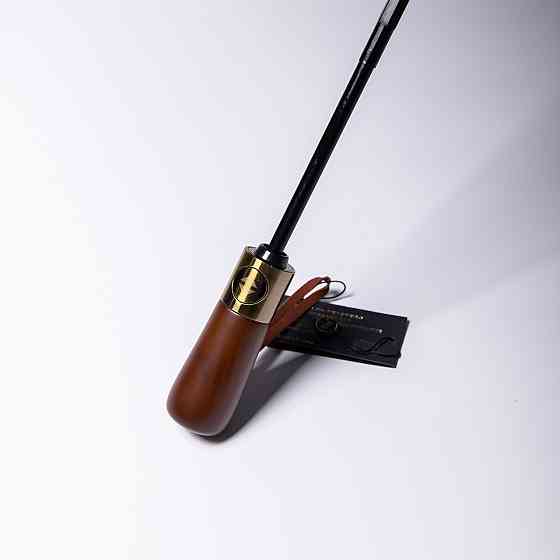 Yiwu Парасолька автоматична з дерев'яною ручкою класична з поліестеру діаметр 116 см Синя HP-23 Коломия