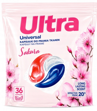 Капсули для прання ULTRA UNIVERSAL EDEN з ароматом сакури 36 штук Львів