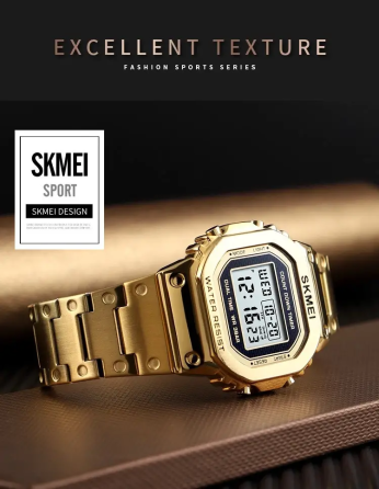 Мужские наручные часы Skmei 1456 Singapore Золотистый Винница
