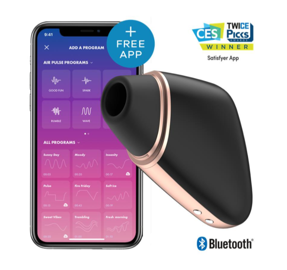 Вакуумний кліторальний вібратор - Satisfyer Love Triangle Black (App) Sex Aura Київ
