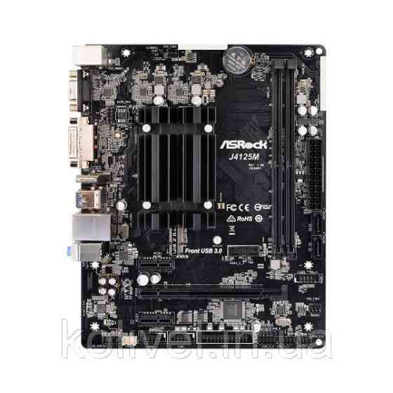ASRock J4125M (Quad-Core Celeron 2.7GHz, 2xDDR4, VGA/HDMI/DVI, 1*PCIex16, 2xSATAIII, mATX) (J4125M) Киев