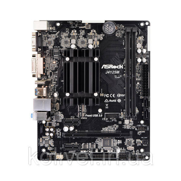ASRock J4125M (Quad-Core Celeron 2.7GHz, 2xDDR4, VGA/HDMI/DVI, 1*PCIex16, 2xSATAIII, mATX) (J4125M) Київ - фото 2