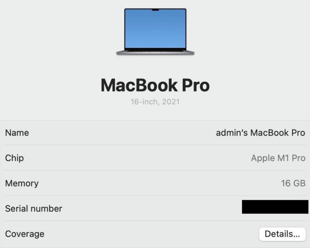 Ноутбук MacBook Pro 16