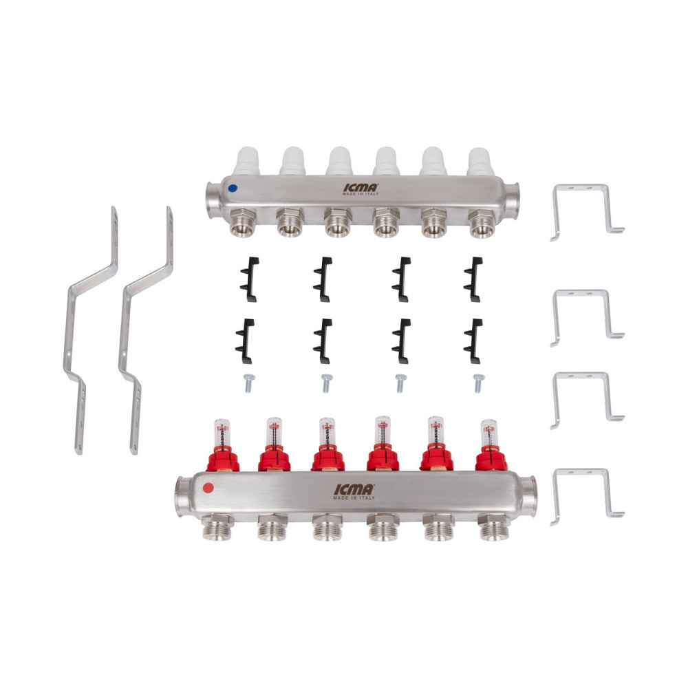 Колектор із витратами (неірж.) 1"х6 Icma № К073 Київ - фото 9