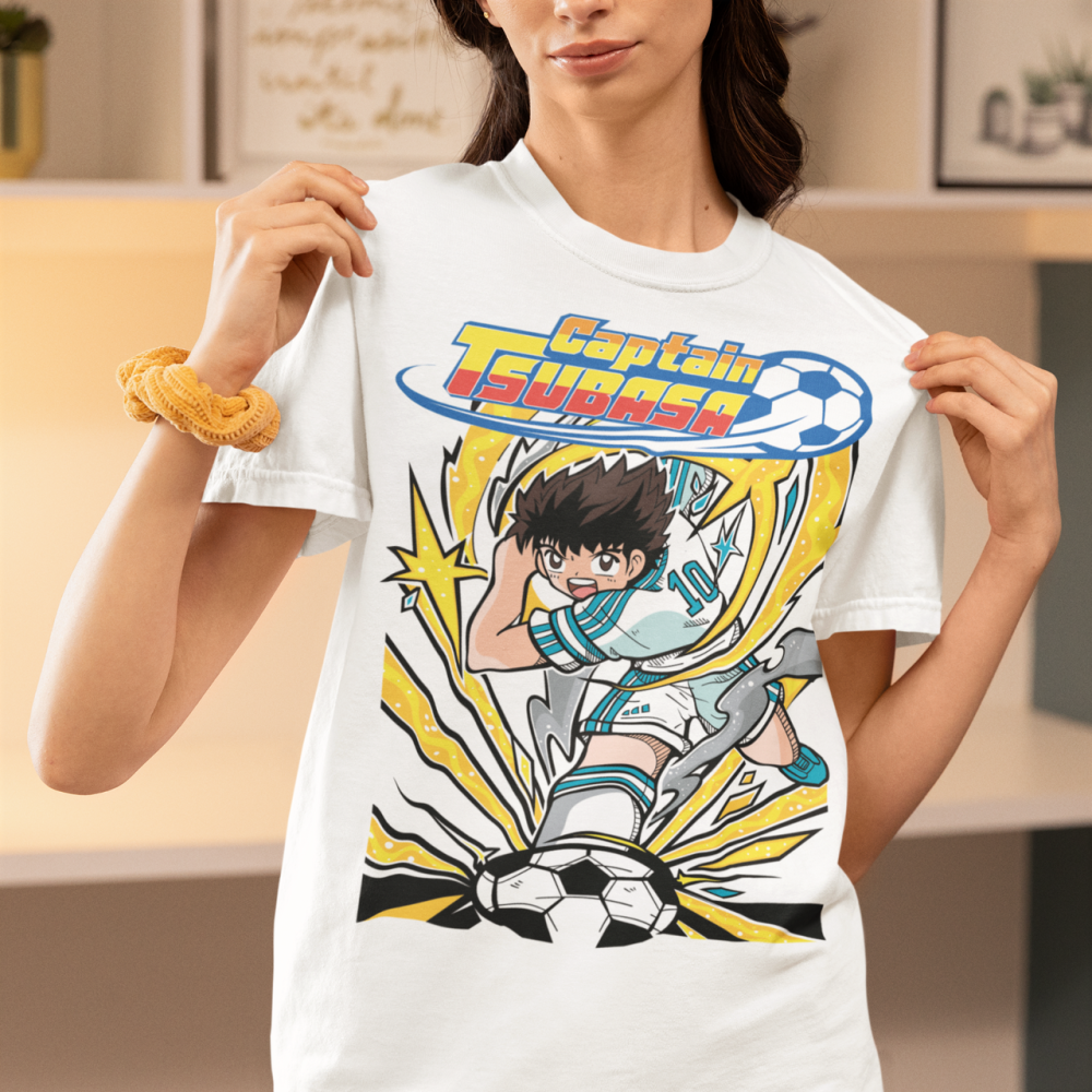 Футболка аниме Каптаин Тсубаса Соккер Манга оверсайз (S/M/L) Черний AnimeJ0711 Днепр - изображение 2