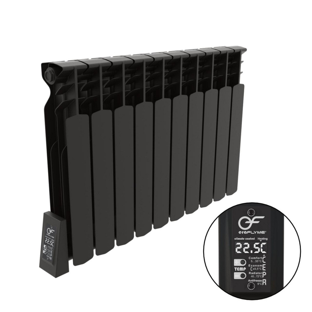 Электрорадиатор ERAFLYME ELITE BLACK 10L Киев - изображение 1