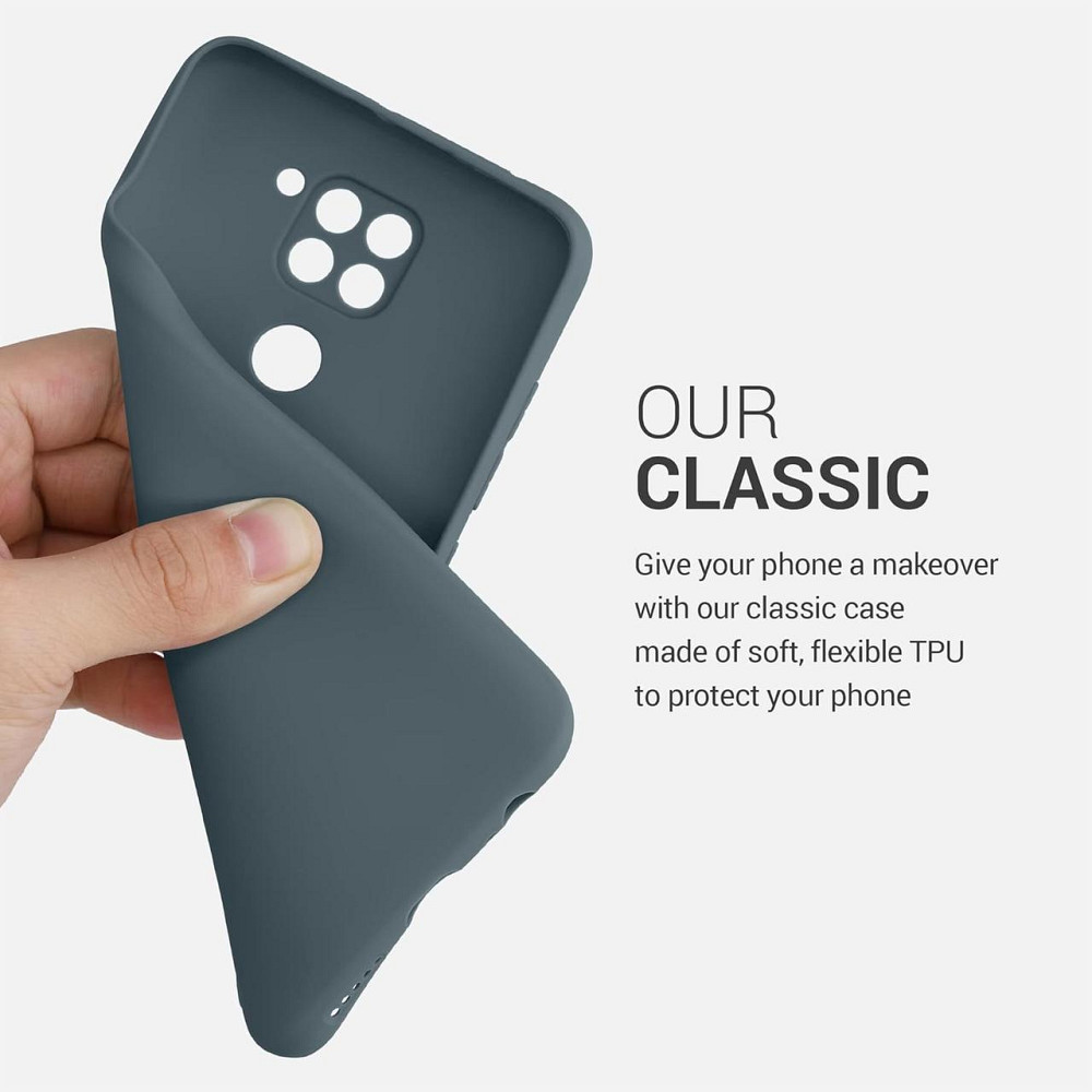 Чехол для Xiaomi Redmi Note 9 мягкий силиконовый TPU темно-серый с точными вырезами 6 дюймов Киев - изображение 5