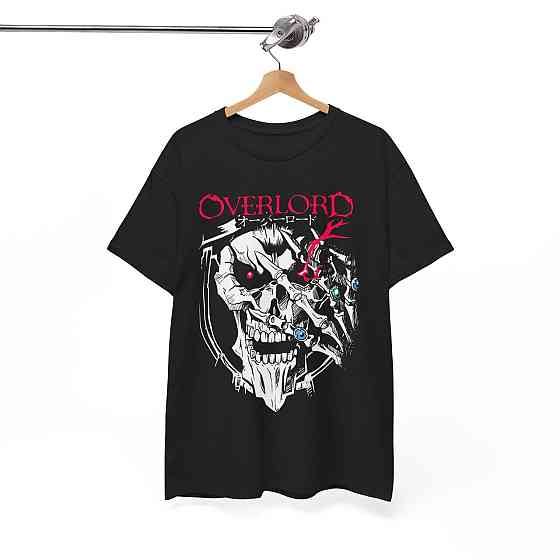 Футболка для мальчика аниме Аниме Скулл Оверлорд Аинз оверсайз (рост от 165 до 180 ) Черний AnimeJ0556m Днепр