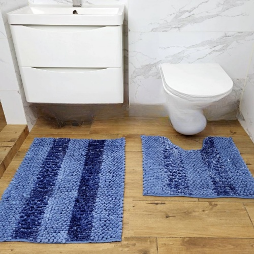 Набір килимків для ванної 2шт: 55*50см+55*80см Матрас волошковий Дариана Житомир