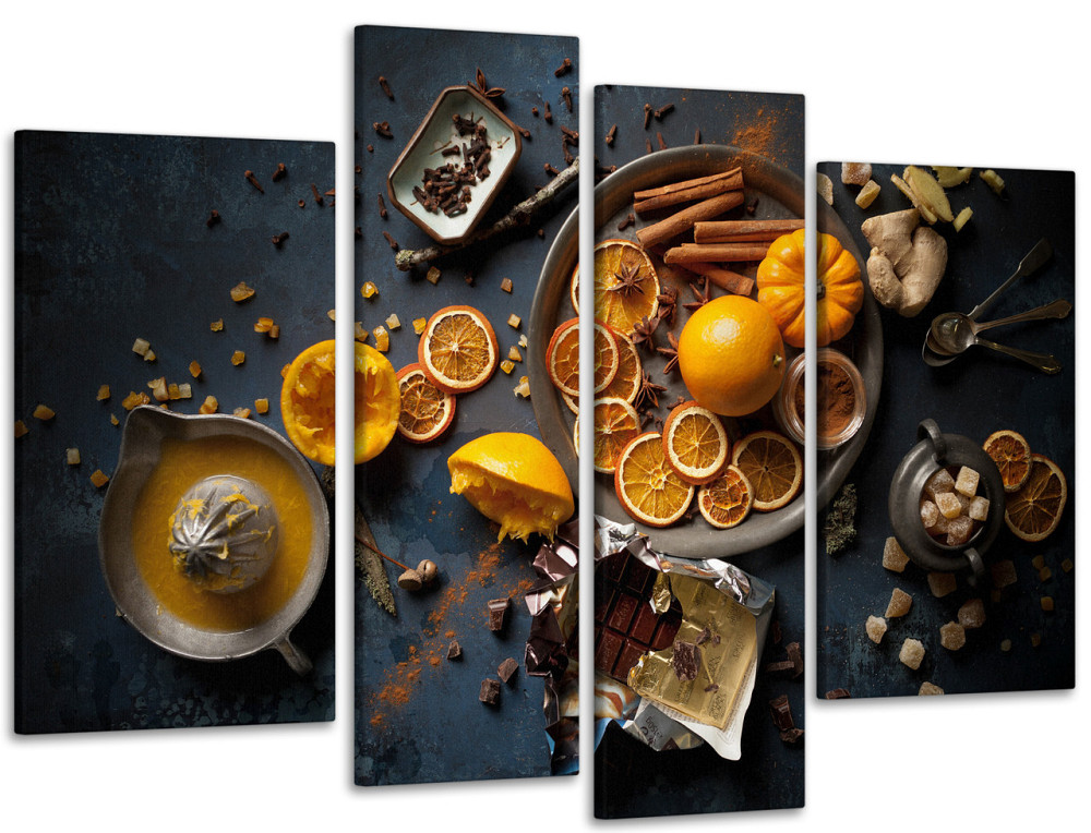 Модульна картина Апельсини з шоколадом Art-600_4 90x132 см Київ - фото 1