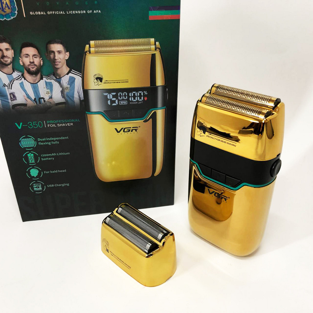 Чоловіча електрична акумуляторна електробритва VGR, Бездротова електробритва для бороди AQ-23 Львів - фото 4
