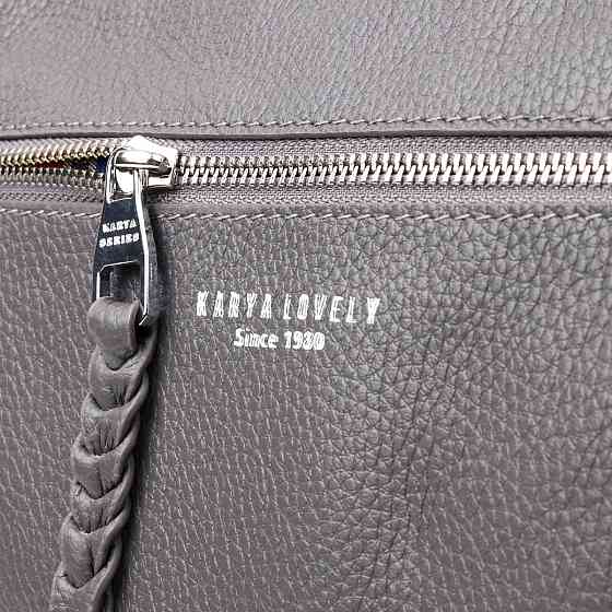 Необычная женская сумка KARYA 20864 кожаная Серый Киев