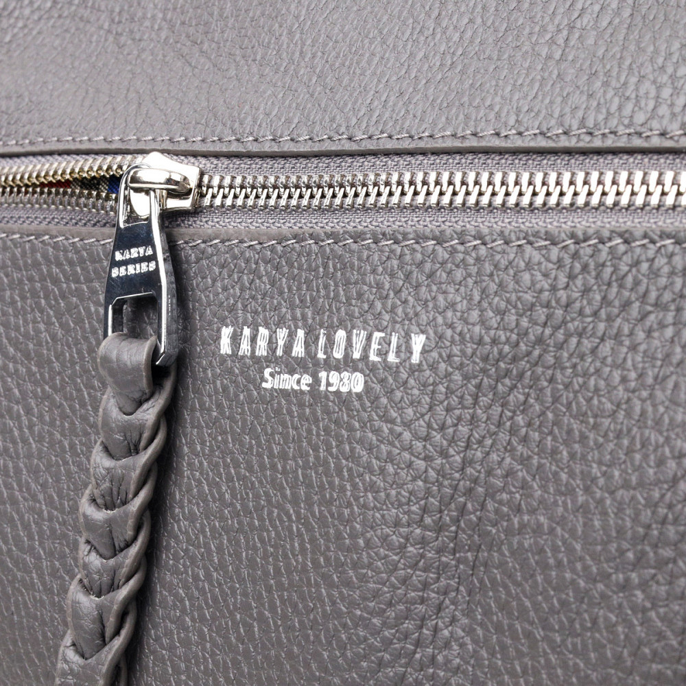 Незвичайна сумка жіноча KARYA 20864 шкіряна Сірий Київ - фото 5