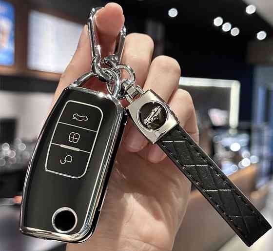 Захисний чохол для автомобільного ключа FORD + брелок Чорний Смела