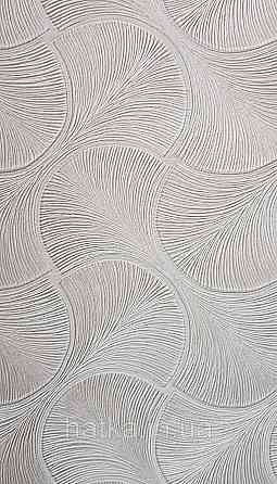 Шпалери вінілові на флізеліні AdaWall Omega1.06х10 геометрія 3д фігури напівкруги смуги бежеві 23201-3 Київ