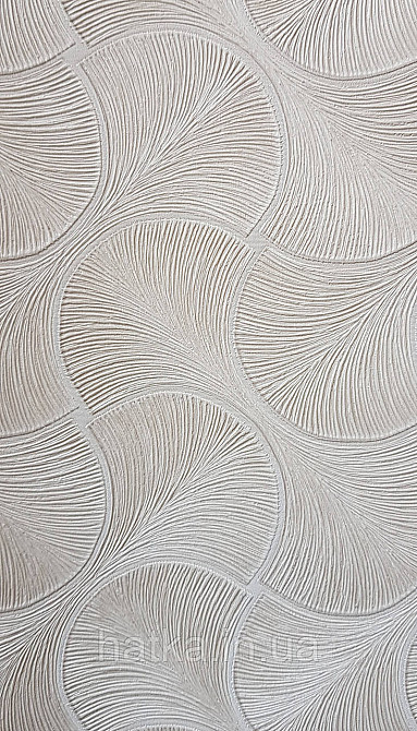 Шпалери вінілові на флізеліні AdaWall Omega1.06х10 геометрія 3д фігури напівкруги смуги бежеві 23201-3 Київ - фото 2