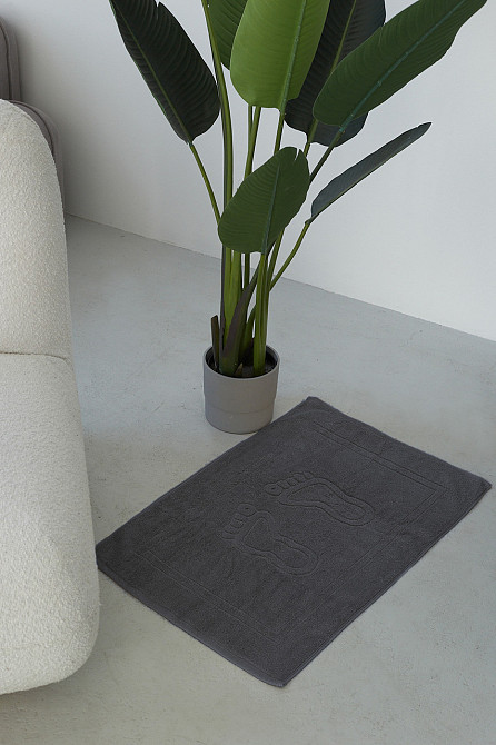 Махровий рушник Ideal Textile для ніг 50х70 килимок графіт 700 г/м2 (56860782) Чернівці - фото 4