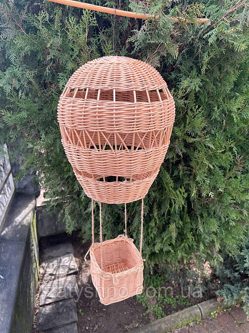 Люстра плетена у формі кулі Київ - фото 4