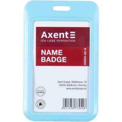 Бейдж Axent слайдер вертикальний, 54х85мм , блакитний (4500V-22-A) Вінниця