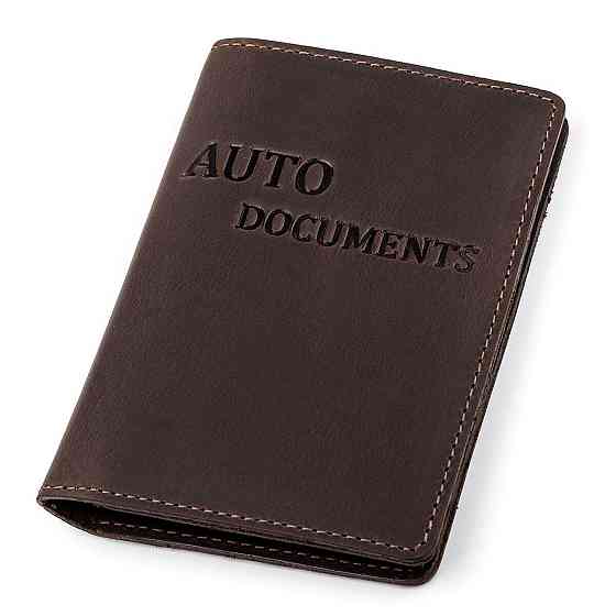 Обложка для автодокументов кожаная Коричневая (SHVIGEL) Киев
