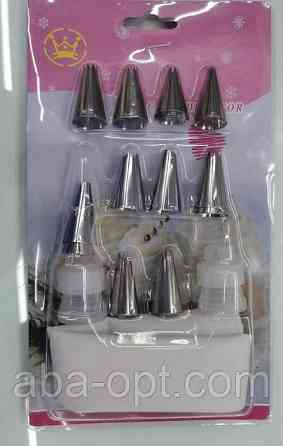 Набір кондитерських насадок 10 шт з мішком і адаптером Немо (шт) Одеса