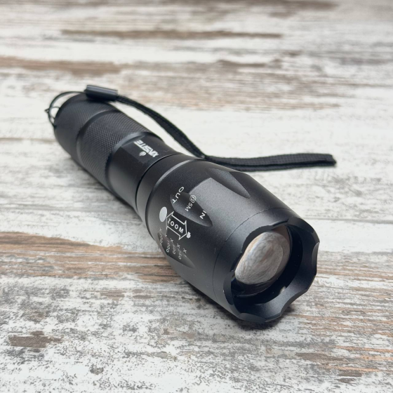 Фонарь светодиодный охотничий рыболовный 800 лм Cree XML-T6, тактический фонарик с аккумулятором, Zoom Киев