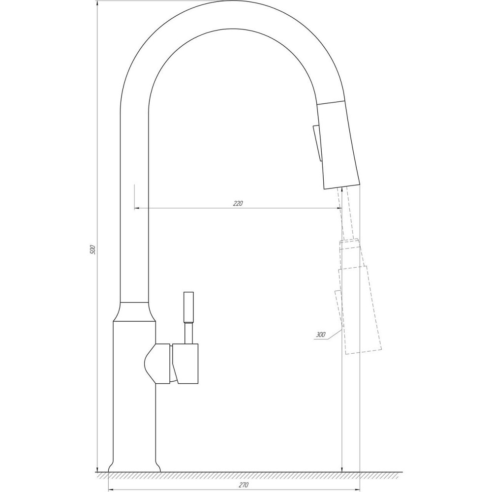 Смеситель для кухни Globus Lux ALPEN SBT1-2033-GP (000026597) Киев - изображение 7