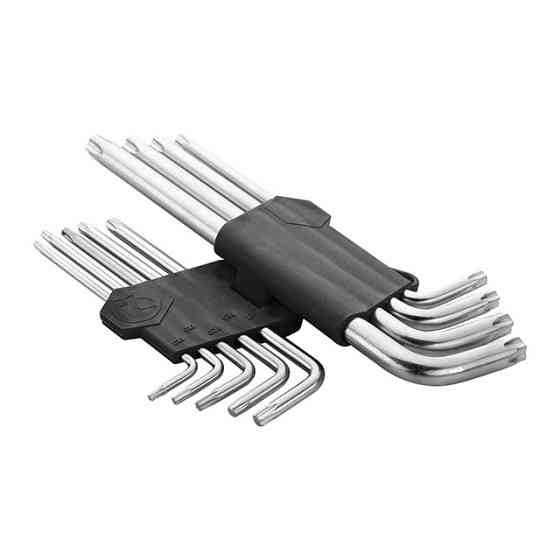 Набір ключів Г-подібних TORX подовжених, 9 шт., Т10-Т50, Cr-V INTERTOOL HT-0608 Київ
