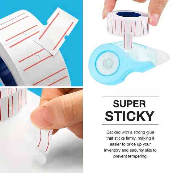 Самоклейні ценники 10 рулонів по 500 шт, 23x16 мм Київ