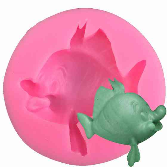 Молд морской Рыбка 60 мм розовый Киев