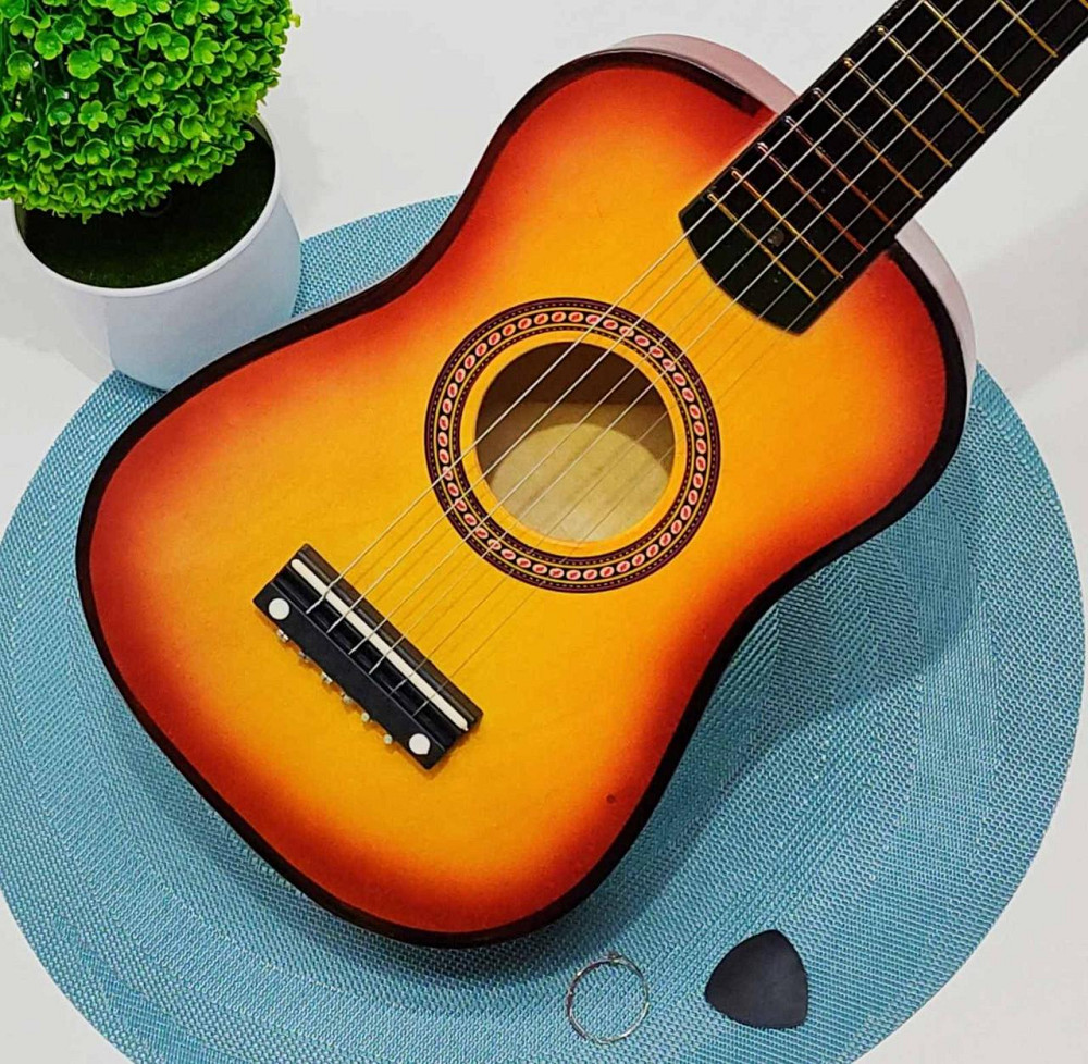 Гітара дерев'яна дитяча 6 струн 52см Помаранчева (M 1370) Чернігів - фото 2