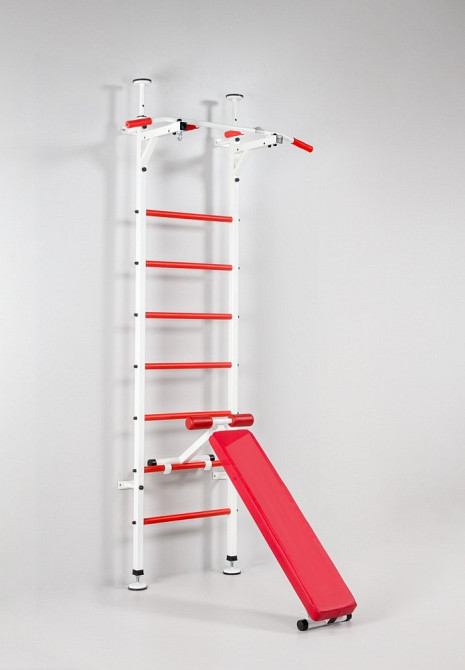 Шведская стенка спортивная с кольцом под грушу брусья турник гимнастическая лавка для взрослых до 120 кг Каменское - изображение 3